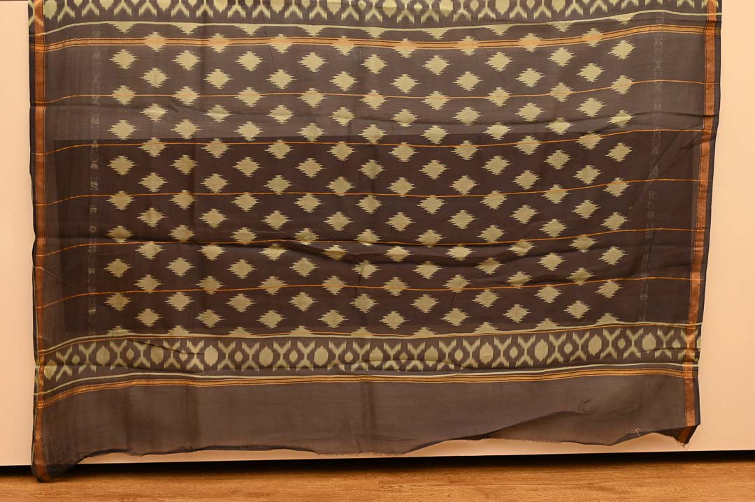 Forest Green Chanderi Cotton Saree-DDA046