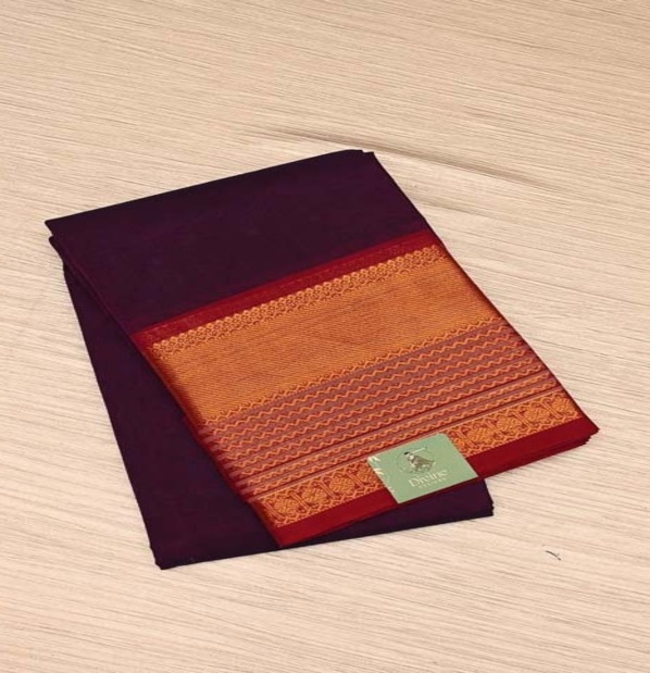 Deep Maroon Chettinad Cotton Saree
