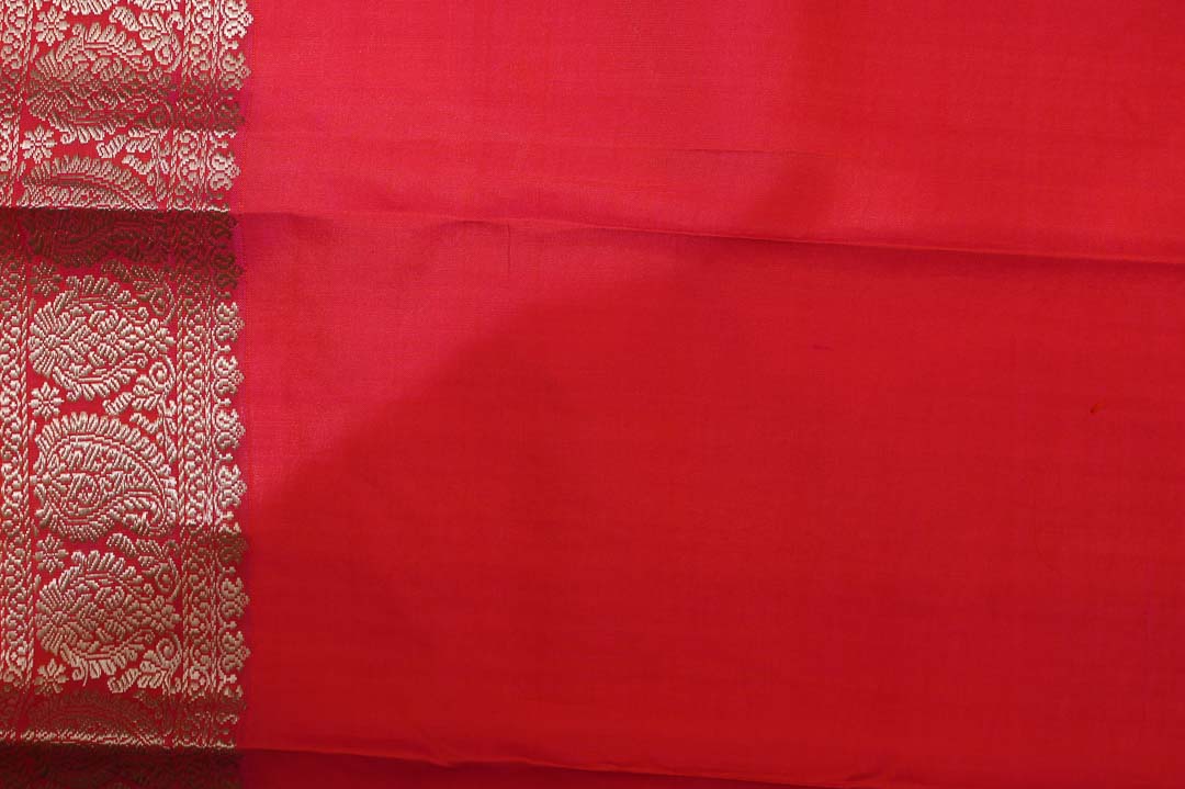 Sea Green with Senthooram Sivappu Border Kanchipuram Silk Saree – DDA005