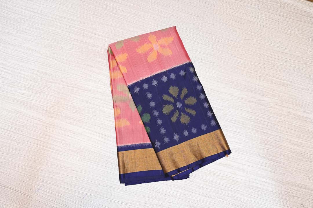 Thamarai with Neelam Floral Motif Kanchipuram Silk Saree – DDA006