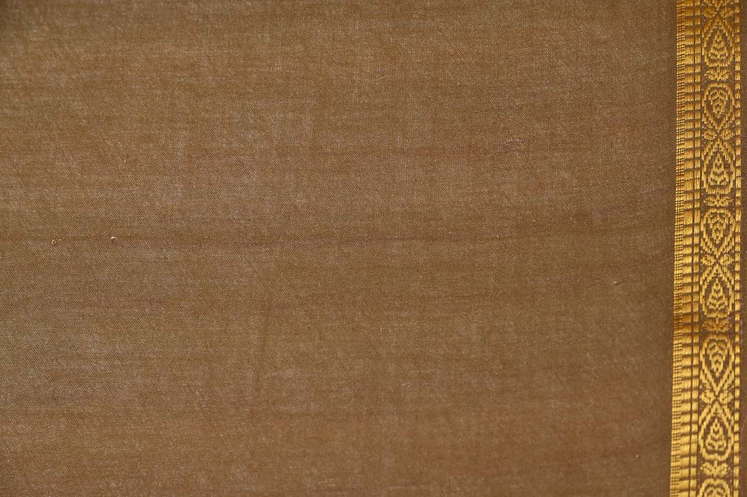 Peach Orange Pure Cotton Saree – DDA024