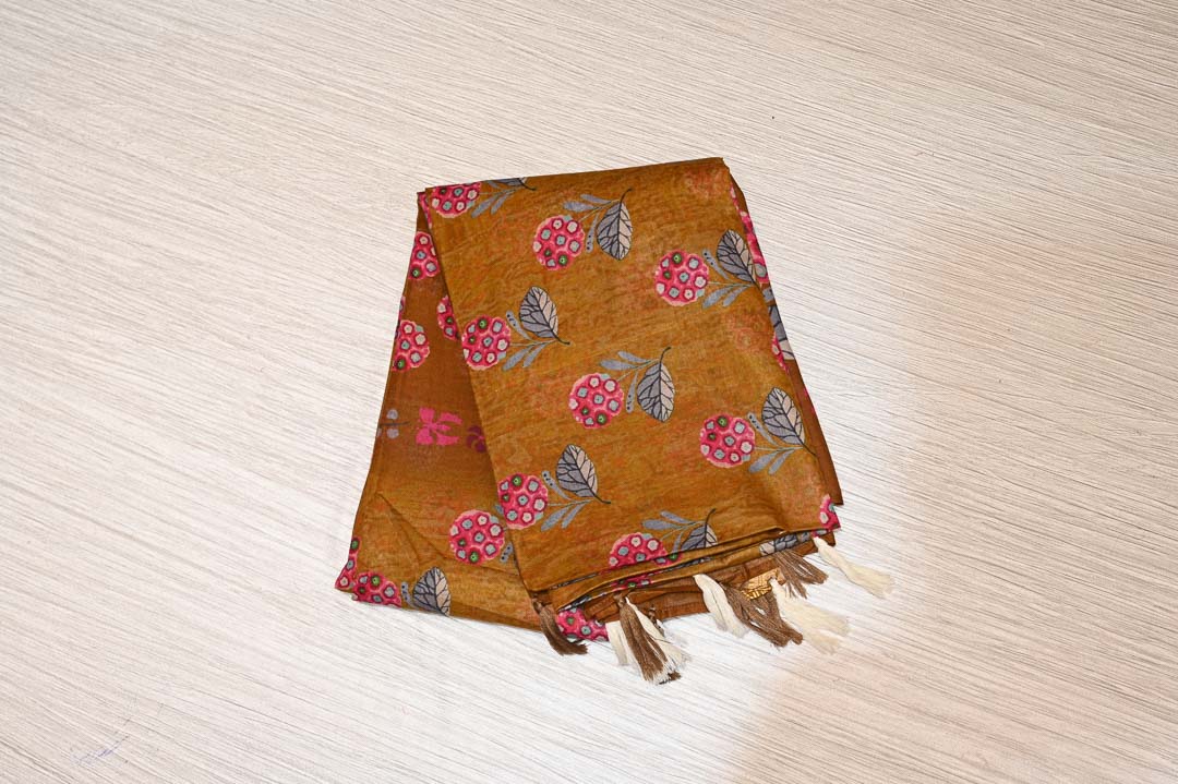 Mustard Yellow Pure Cotton Saree – DDA027