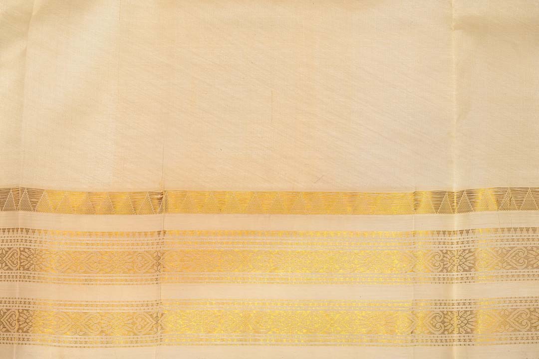 Jamun Purple with Cream Border Pure Silk Cotton Saree – DDA013