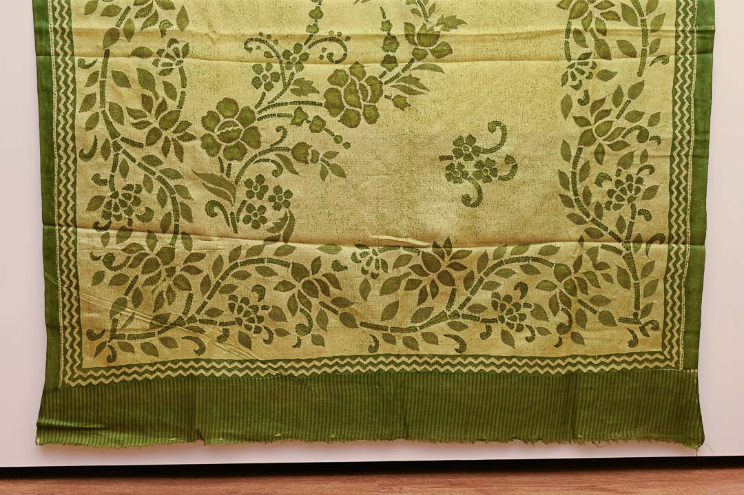 Mehndi Green with Leaf Design Pure Tussar Saree – DDA011