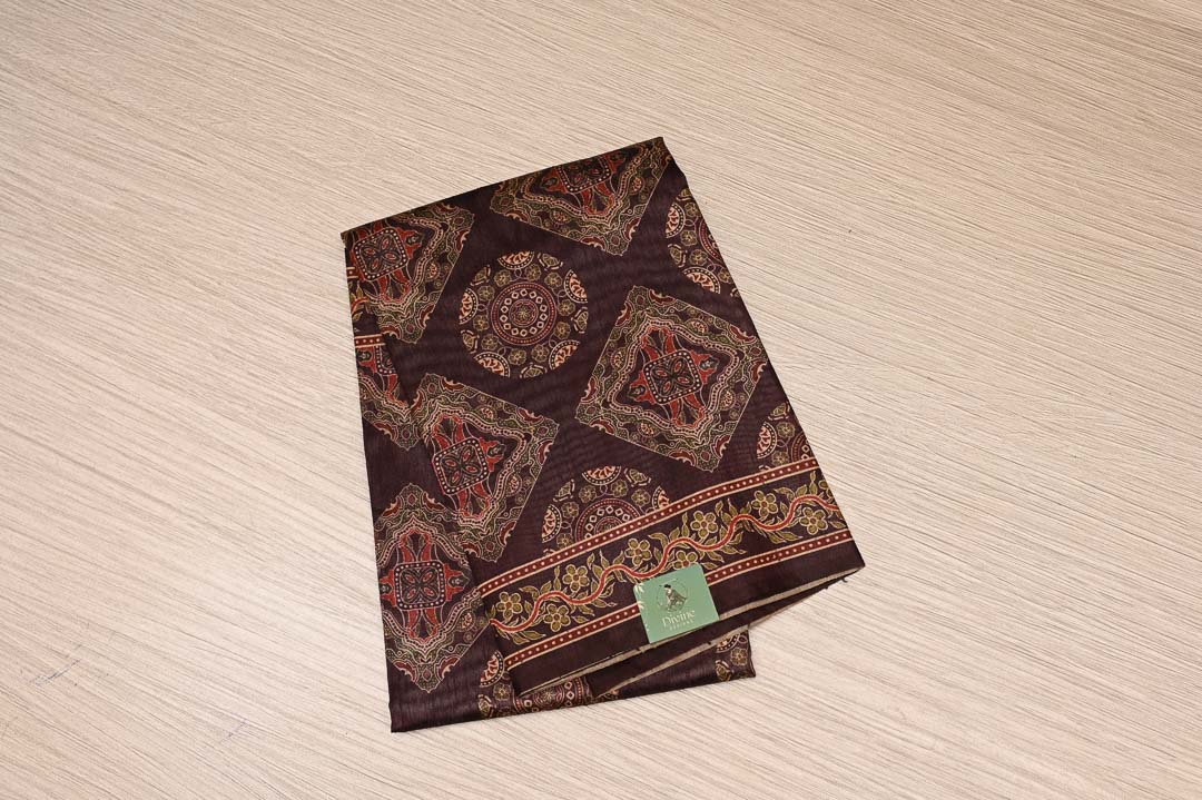 Coffee Brown Semi Tussar Saree - DDA030