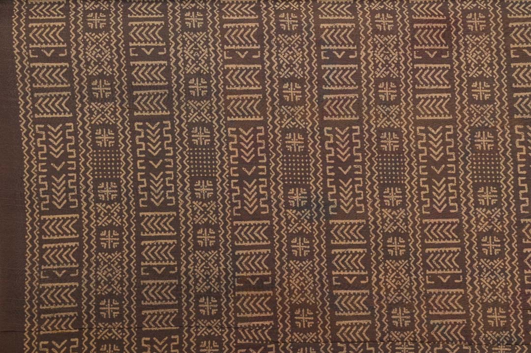 Rust Orange Semi Tussar Saree-DDA031